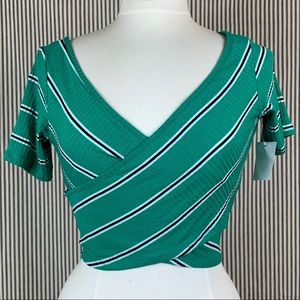 Charlotte Russe Green Crop Top